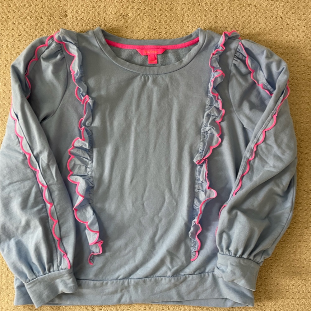 Lilly Pulitzer Womens ruffle sweatshirt